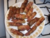bacon wrapped cooked on plate